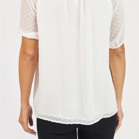 D2R White Lace Mock-neck Blouse xs - Picture 4 of 5